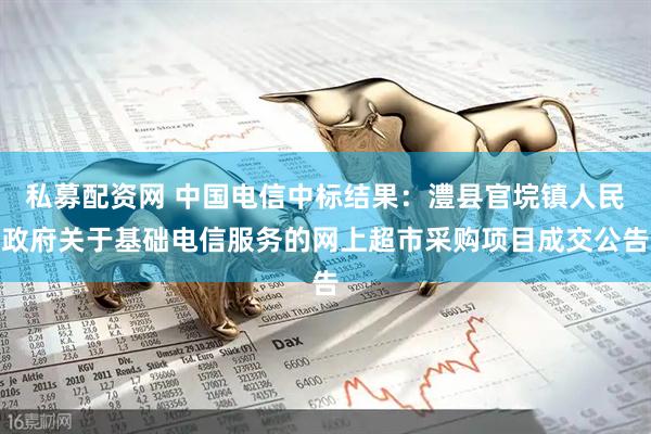 私募配资网 中国电信中标结果：澧县官垸镇人民政府关于基础电信服务的网上超市采购项目成交公告